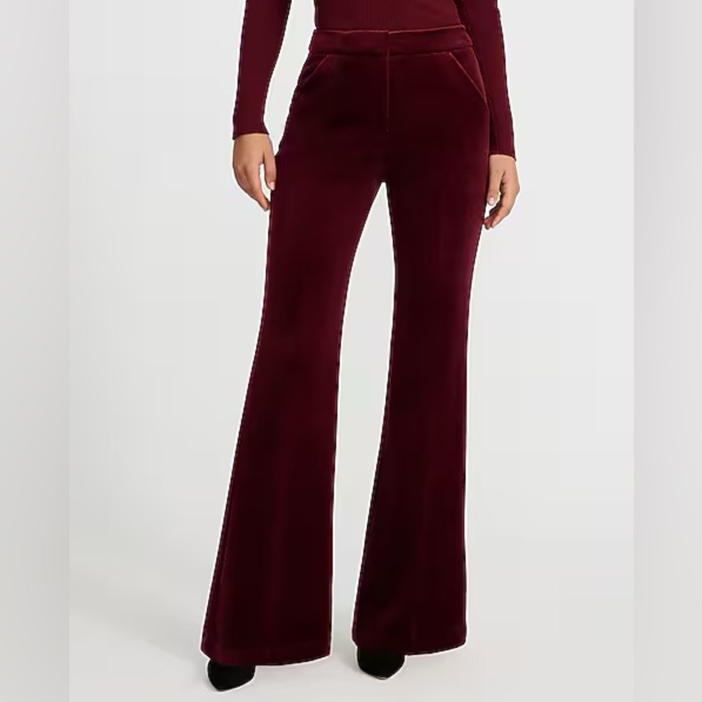 High Rise Velvet Trouser